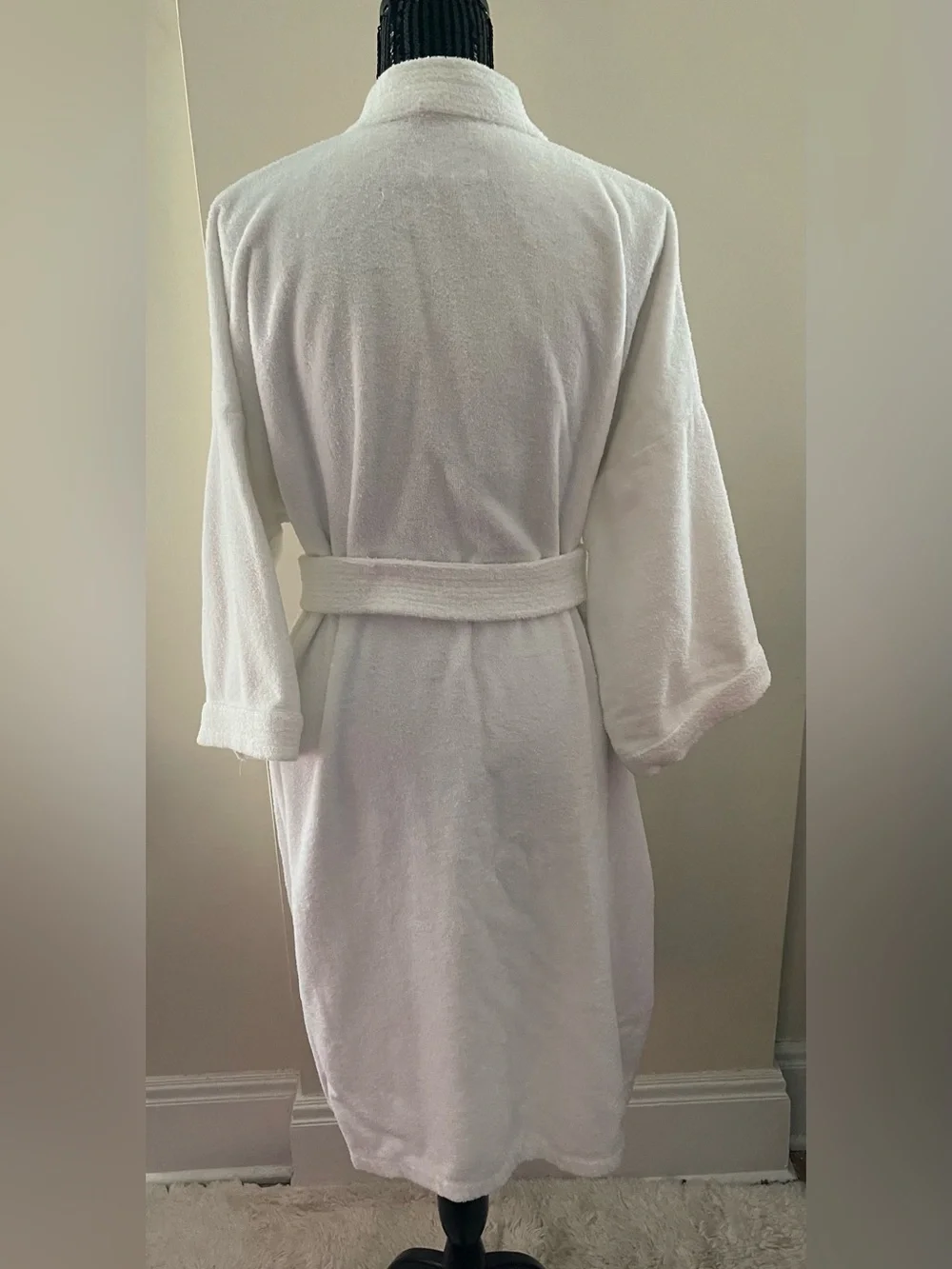 Vintage Ritz Carlton White Blue Logo Terry Robe O/S - Picture 5 of 14